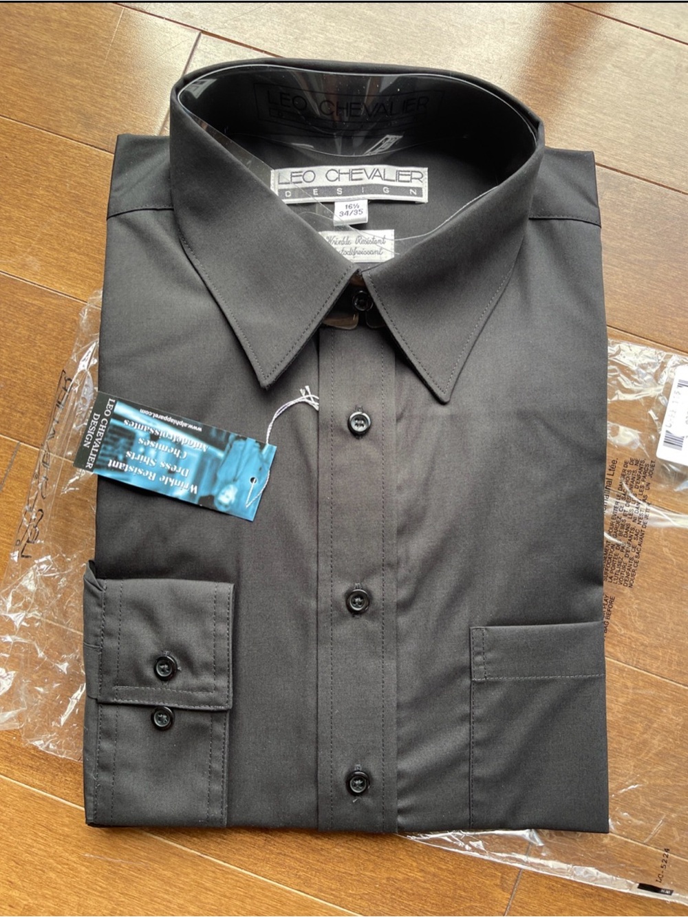 Leo Chevalier Black Men's Dress Shirt